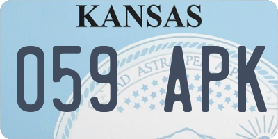 KS license plate 059APK