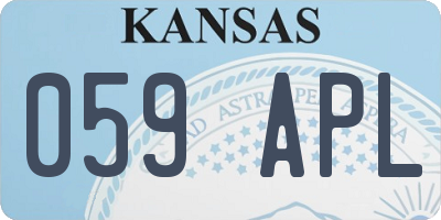 KS license plate 059APL