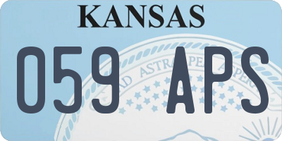 KS license plate 059APS
