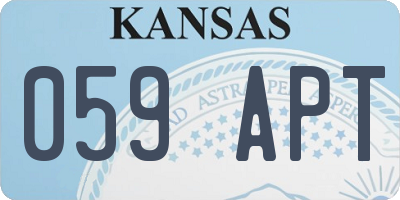 KS license plate 059APT
