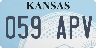 KS license plate 059APV