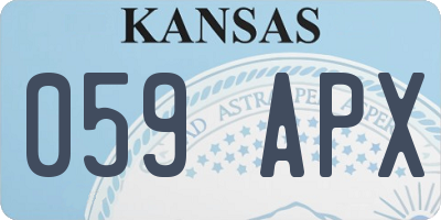 KS license plate 059APX