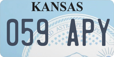 KS license plate 059APY