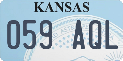 KS license plate 059AQL