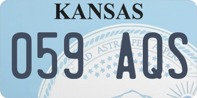 KS license plate 059AQS