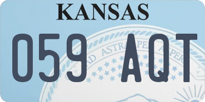 KS license plate 059AQT