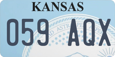 KS license plate 059AQX