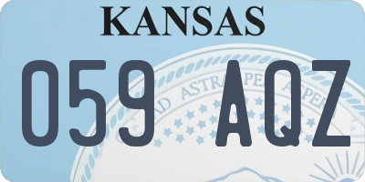 KS license plate 059AQZ