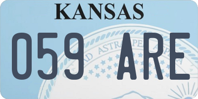 KS license plate 059ARE