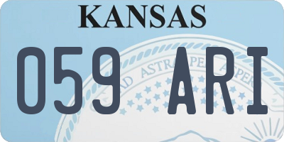KS license plate 059ARI