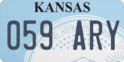 KS license plate 059ARY