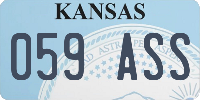 KS license plate 059ASS