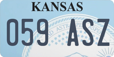 KS license plate 059ASZ
