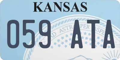 KS license plate 059ATA