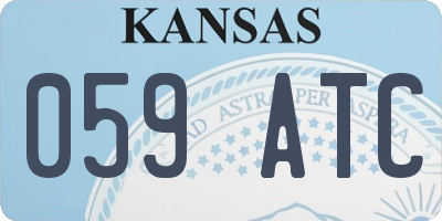 KS license plate 059ATC