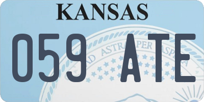 KS license plate 059ATE