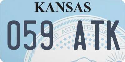KS license plate 059ATK
