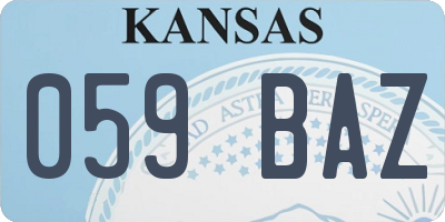KS license plate 059BAZ