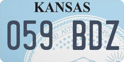 KS license plate 059BDZ
