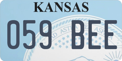 KS license plate 059BEE