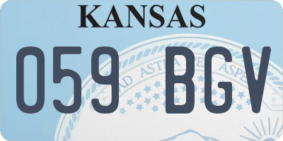 KS license plate 059BGV