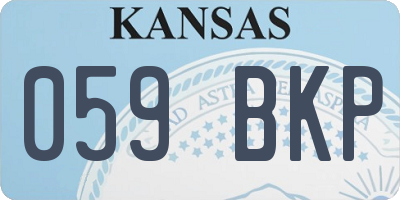 KS license plate 059BKP