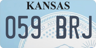 KS license plate 059BRJ