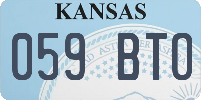 KS license plate 059BTO