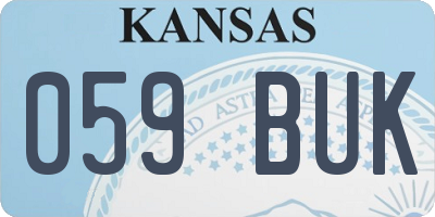 KS license plate 059BUK
