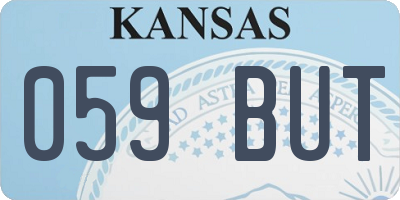 KS license plate 059BUT