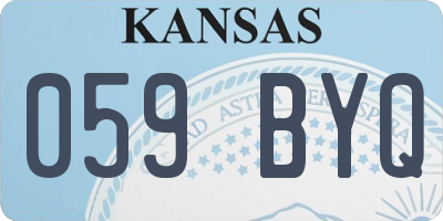 KS license plate 059BYQ