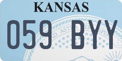 KS license plate 059BYY