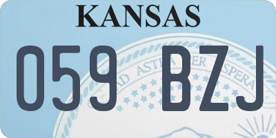 KS license plate 059BZJ