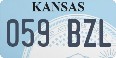 KS license plate 059BZL