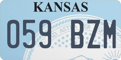 KS license plate 059BZM