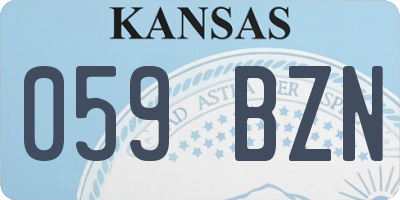 KS license plate 059BZN