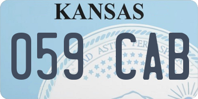KS license plate 059CAB