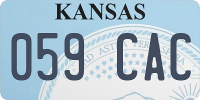 KS license plate 059CAC
