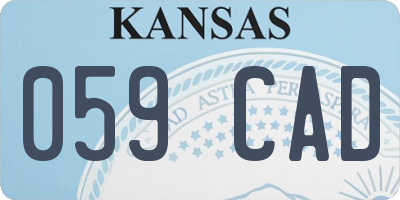 KS license plate 059CAD