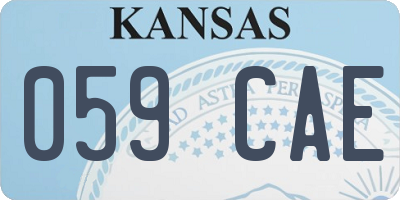 KS license plate 059CAE