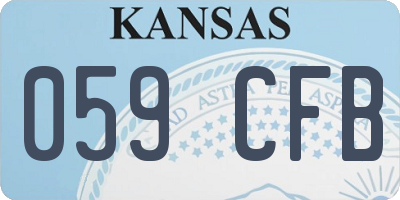 KS license plate 059CFB