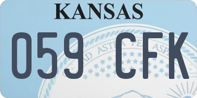 KS license plate 059CFK