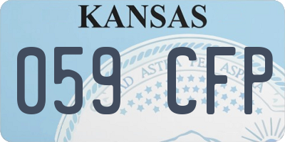 KS license plate 059CFP