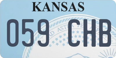 KS license plate 059CHB