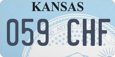 KS license plate 059CHF