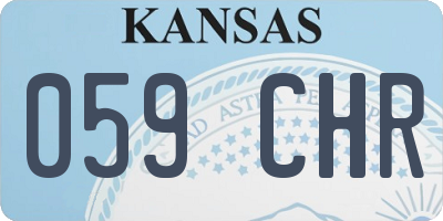 KS license plate 059CHR