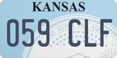 KS license plate 059CLF