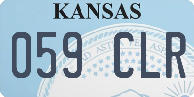 KS license plate 059CLR