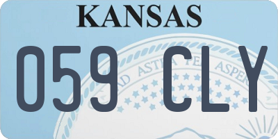 KS license plate 059CLY