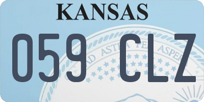 KS license plate 059CLZ
